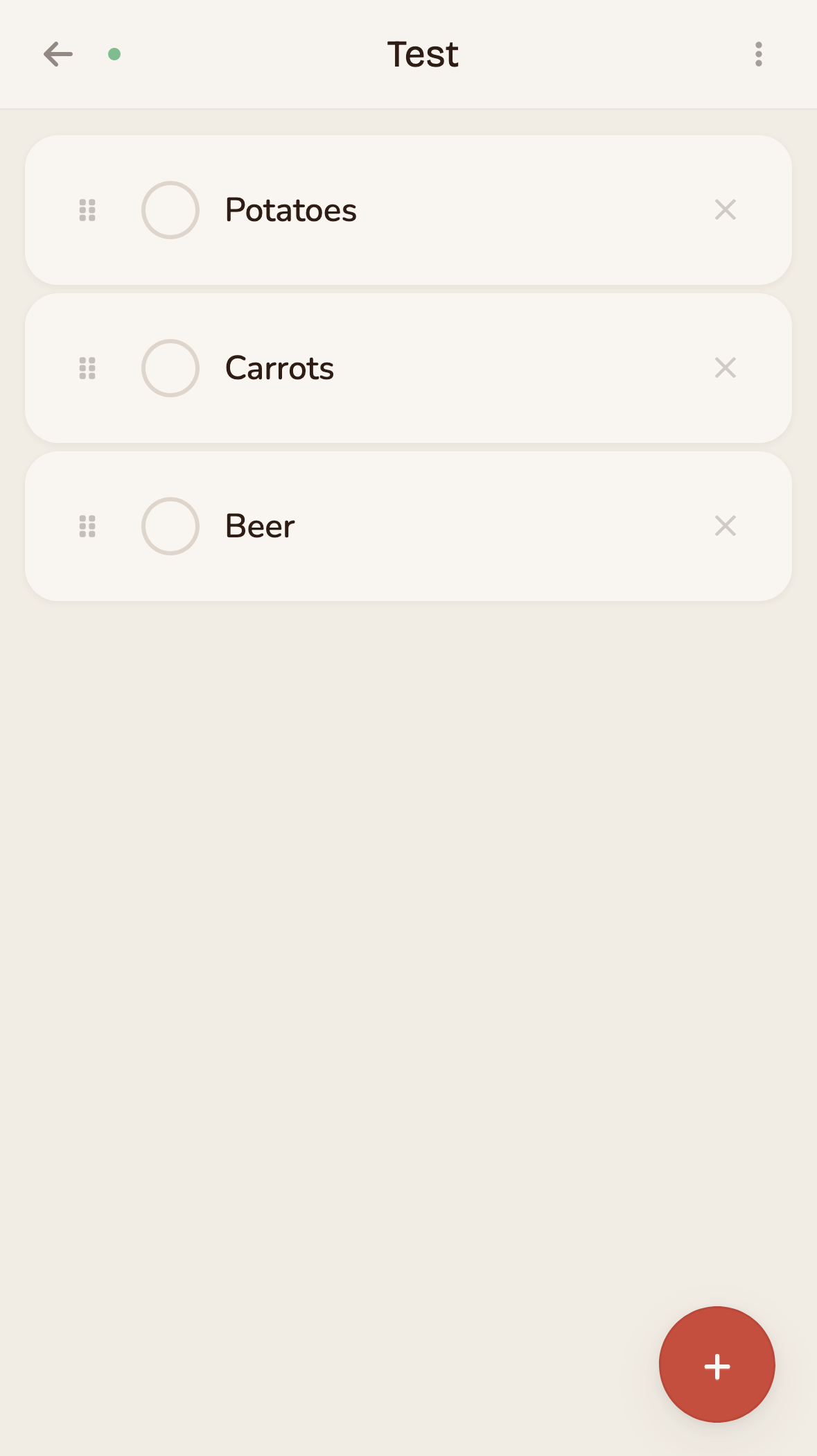 Skaffa items in a list