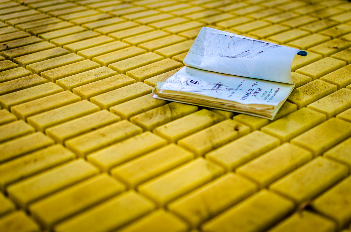 Retro notepad on a stylish yellow foam mattress. Oh you, Paris!